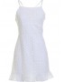 Γυναικείο Φόρεμα Ble Resort Collection 5-41-719-0005 βαμβακερό Κιπούρ με λεπτή τιράντα ΑΣΠΡΟ